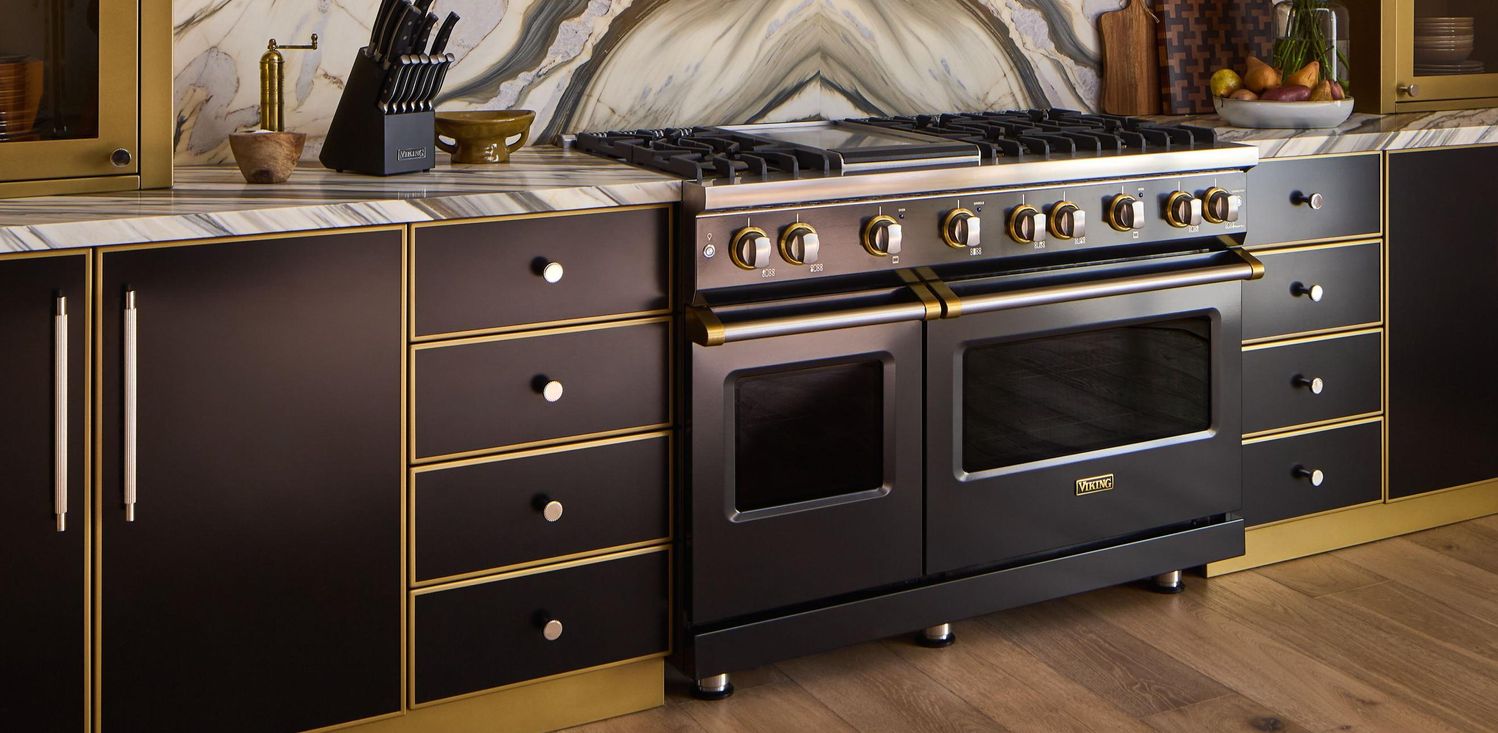 Viking 5 Series kitchen appliances including range, refrigerator and dishwasher
