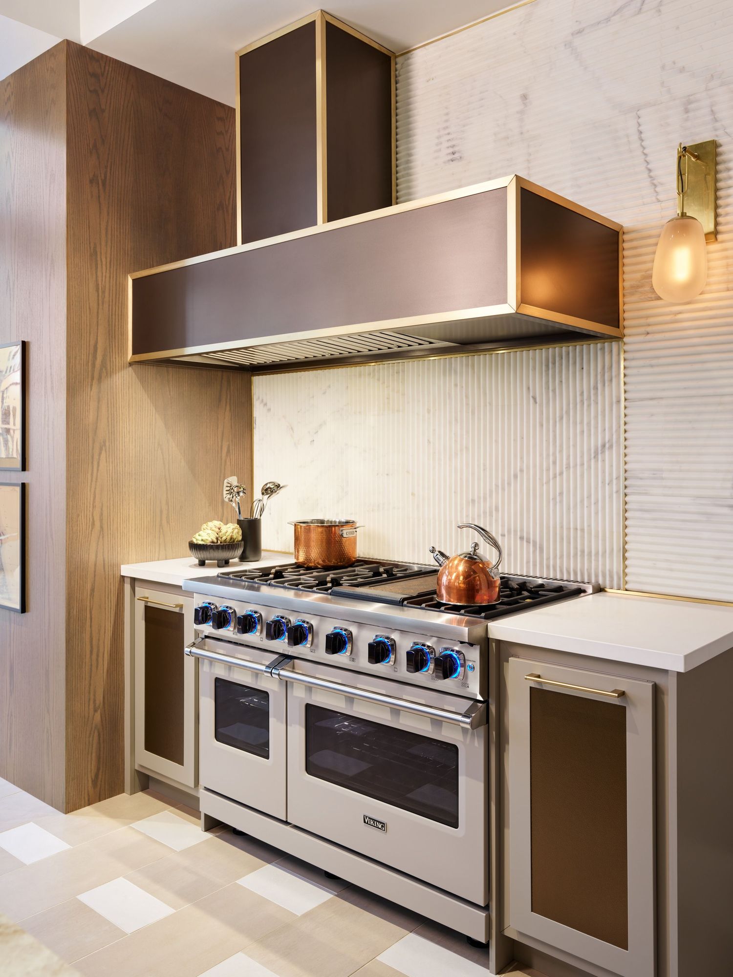 Viking Professional 7 Series gas range in luxury kitchen